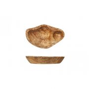 Тарелка на 2 секции 21x12-14 см h 2,5 см, оливковое дерево, ORGANIC WOOD