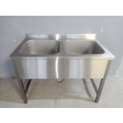 Ванна моечная двухсекционная 1200х700х850 нерж