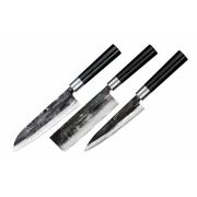 SP5-0220/K Набор из 3 кухонных ножей «Samura SUPER 5» (23, 43, 95), VG-10 5 слоев, микарта