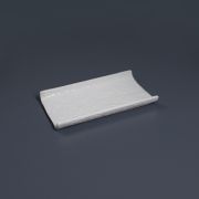 Блюдо прямоугольное, фарфор, 23х13 см, h 2 см, борт, белое