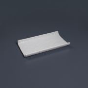 Блюдо прямоугольное, фарфор, 23х13 см, h 2 см, борт, белое