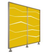 Перегородка 2-х секционная стандарт Zigzag (Зигзаг) с подсветкой 1275х150х1650 мм