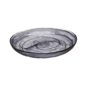 Салатник d 30 см h 4,5 см, стекло, цвет / декор черно-белый, Hammered