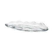 Блюдо овальное 30x11 см h 3,5 см, стекло, прозрачое, Hammered