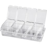 Контейнер для специй и соусов 4 отд. прозрач., пластик /1/50/