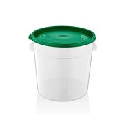 Контейнер для продуктов круглый 17 л. d=30 см. h=30 см., с мерной шкалой, прозрачный, п/п, без крышки (крышка 76740, 76739, 76738, 76741) GP /1/6/ ТП