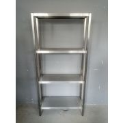 Стеллаж со сплошными полками 850х300х1800 нерж.