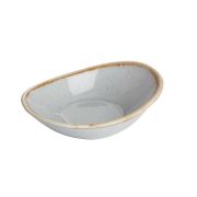Соусник овальный 7х11 см фарфор цвет серый Seasons