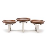 Стойка металлическая для выкладки + три блюда из бука,96*32*25 см,  P.L.--Hotelware
