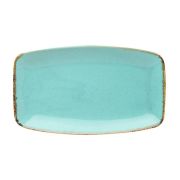 Тарелка прямоугольная 31*18 см фарфор цвет бирюзовый Seasons