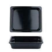 Гастроемкость меламиновая, черная 1/2-h 6.5см   P.L.