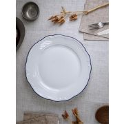 Тарелка мелкая 31 см, кант синий