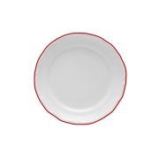 Тарелка мелкая 23 см, кант красный