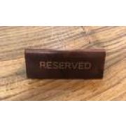 Табличка RESERVED, медная с патиной, 10х3,5 см