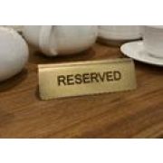 Табличка RESERVED латунная, 10х3,5 см