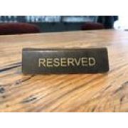 Табличка RESERVED латунная, с патиной, 10х3,5 см