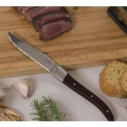 Нож для стейка 22,5 см с черной пластиковой ручкой