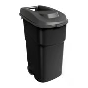 Бак для мусора  90 л. 53*49,5*85 см. черный, с крышкой на колёсах /1/2/