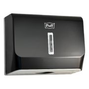 Диспенсер бумажных полотенец Puff-5130Bl, черный, с замком, ABS-пластик