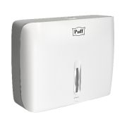 Диспенсер бумажных полотенец Puff-5145, белый, с замком, ABS-пластик