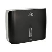 Диспенсер бумажных полотенец Puff-5145Bl, черный, с замком, ABS-пластик