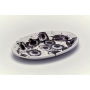 Блюдо овальное 31*22*4см, черный, Floral Madness, Kapka