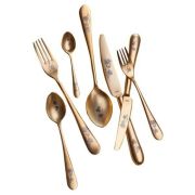 Вилка столовая 21см, Epsilon matt gold 24k flower, Narin [12]