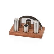 Набор соль/перец (4 предмета) 8,5*16см на подставке, сатин, Narin