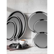 Поднос тарелка для подачи 15,5см, черный, Narin