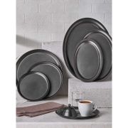 Поднос тарелка для подачи 23,5см, ретро черный, Narin