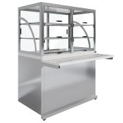 Прилавок холодильный Luxstahl ПХК (С)-1200 Premium (столешница из искусственного камня)