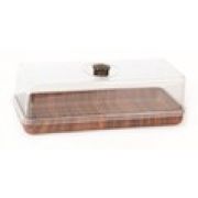 Тортница c крышкой прямоугольная 39*16,5*12,5 см