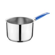 Сотейник  4,0 л. нерж. d=20 см. h=14 см. б/кр (индукция)(кр. 79197) синяя ручка винил. MGsteel /1/ АКЦИЯ