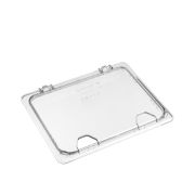 Крышка для гастроем. 1/2 поликарб.прозрач. (-40/+99С) откидная с отверстием для ложки слева (гастр.79755,79757,79758,79760) GP /1/12/