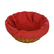 Чехол для корзинки пластиковой круглой габардин коралл