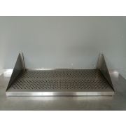 Полка настенная сплошная перфорированная 900х400х250 нерж.