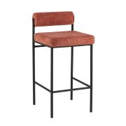 Стул полубарный «Брунсли, букле» с мягким сиденьем (окрашенный каркас)