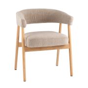 Стул-кресло «Зевс, букле» с мягким сиденьем (деревянный каркас)