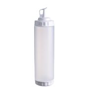 Емкость для соуса  750 мл. d=70 мм. h=270 мм. с 2 крышками, широкая прозрачная, крышки белые GP /1/96/