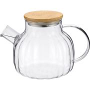 Чайник 1000 мл. заварочный с крышкой дерев., Термостекло /1/27/