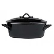 BLACK OVENDISH OV. WITH LID 16,5X13XH6,5