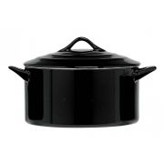 BLACK CASSEROLE WITH LID 1L D17XH8CM