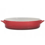 RED GRATIN DISH OVAL 21X15,5XH5CM