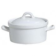 MINI CASSEROLE WITH LID D12XH9CM WHITE