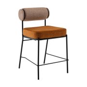 Стул полубарный «Пондзу» с мягким сиденьем (окрашенный каркас)