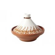 TAJINE IKAT TERRACOTTA 22 CM RED WHITE