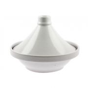TAJINE IKAT TERRACOTTA 28 CM RED WHITE