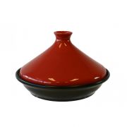 TAJINE D25,5XH18CM BLACK/RED FIREPROOF