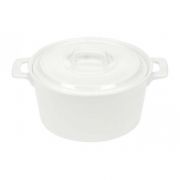 CLIO WHITE POT WITH LID D13XH6CM - 430ML