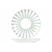 Тарелка мелкая d 20,5 см, цвет белый / зеленый